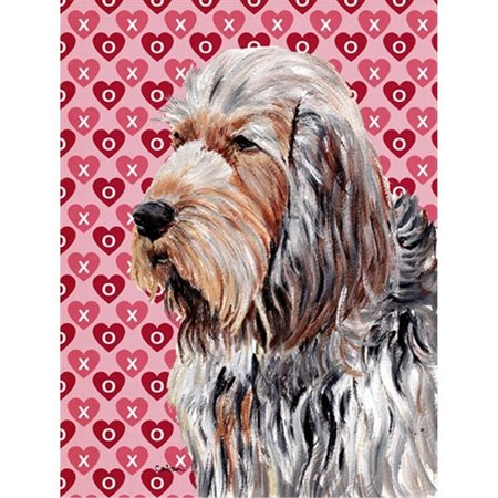 CAROLINES TREASURES Otterhound Hearts and Love Flag Garden Size SC9708GF